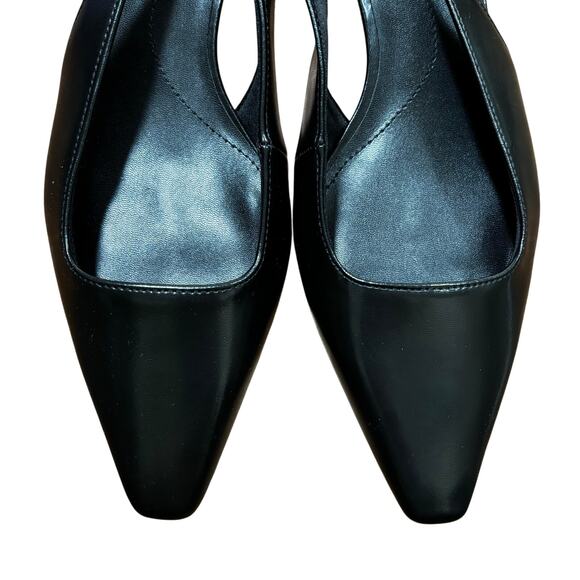 H&M classic black slingback pumps low kitten heels career casual shoes EU 39 - Picture 6 of 10